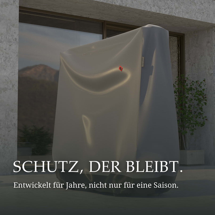 Tischtennisplatten Abdeckung | Eingeklappt