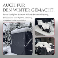 Tischtennisplatten Abdeckung | Eingeklappt