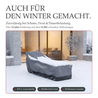 GUARDEN Gartenliege Schutzhülle im Schnee – auch für den Winter gemacht