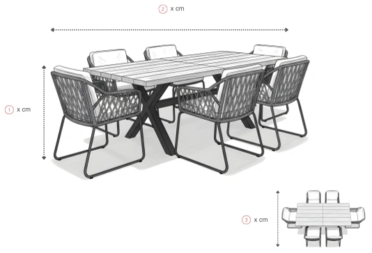 Gartenmöbel Set Schutzhülle | Rechteckig